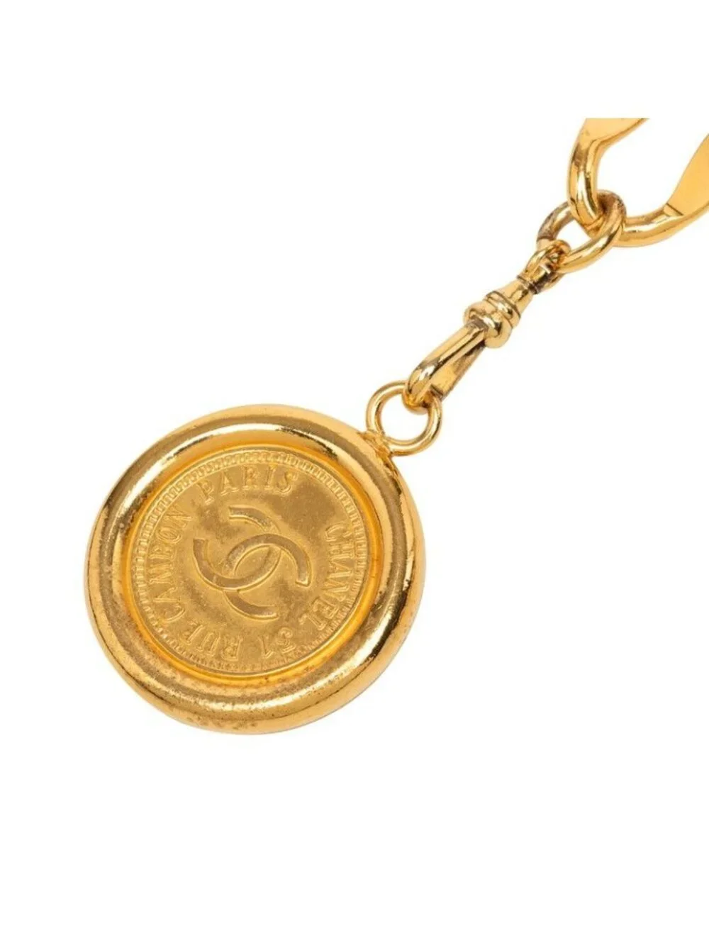 Chanel Logo Plate CC 31 Rue Cambon Chain Belt Gold Plated